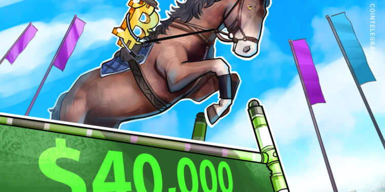 Bitcoin klettert zurück auf 40.000 US-Dollar, VPI-Zahlen könnten Aufwind bringen