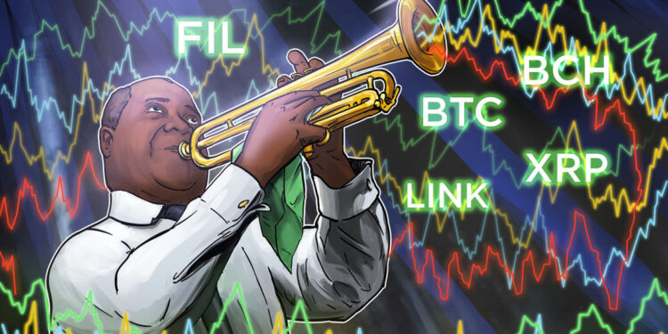 Bitcoin (BTC), Ripple (XRP), Chainlink (LINK), Bitcoin Cash (BCH), Filecoin (FIL)