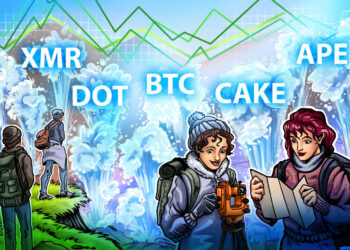 Bitcoin (BTC), Polkadot (DOT), Monero (XMR), ApeCoin (APE), CakeSwap (CAKE)