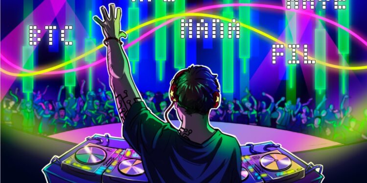 Bitcoin (BTC), ApeCoin (APE), Decentraland (MANA), Aave (AAVE), Filecoin (FIL)