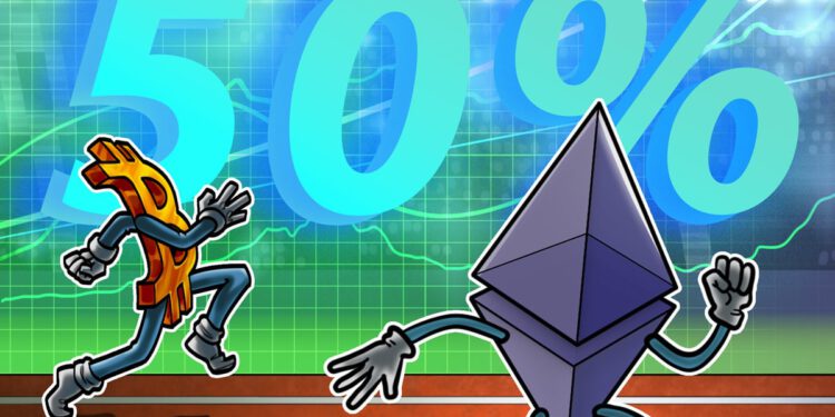 Ethereum deutet starken Aufschwung gegenüber Bitcoin an