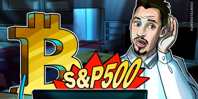S&P 500 gegenüber Bitcoin (BTC) 88 Prozent im Minus