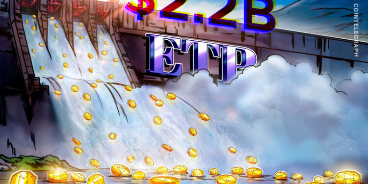 Krypto-ETPs verzeichnen 2,2 Mrd. US-Dollar Zuflüsse: Bitcoin (BTC) führend