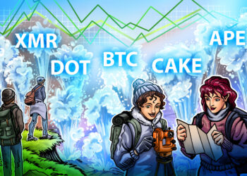 Bitcoin (BTC), Polkadot (DOT), Monero (XMR), ApeCoin (APE), CakeSwap (CAKE)